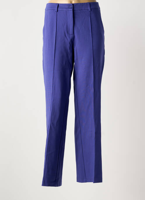 Pantalon chino fermeture zippée sous rabat boutonné taille normale violet ZILCH femme