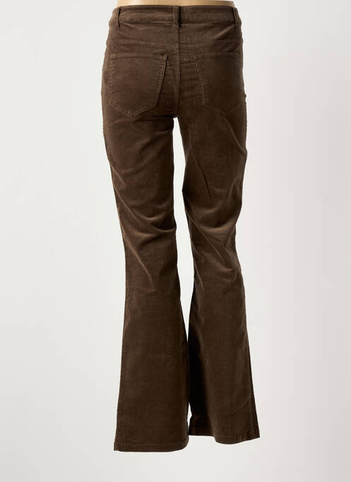 Pantalon flare stretch taille normale marron YEST femme
