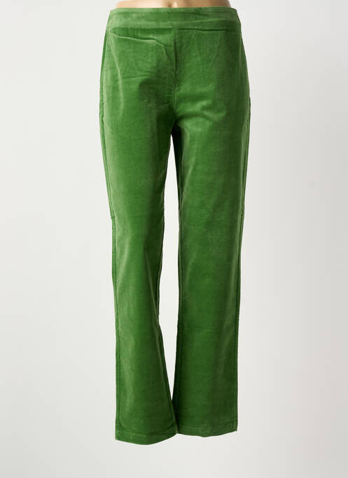 Pantalon droit stretch taille normale vert ZILCH femme