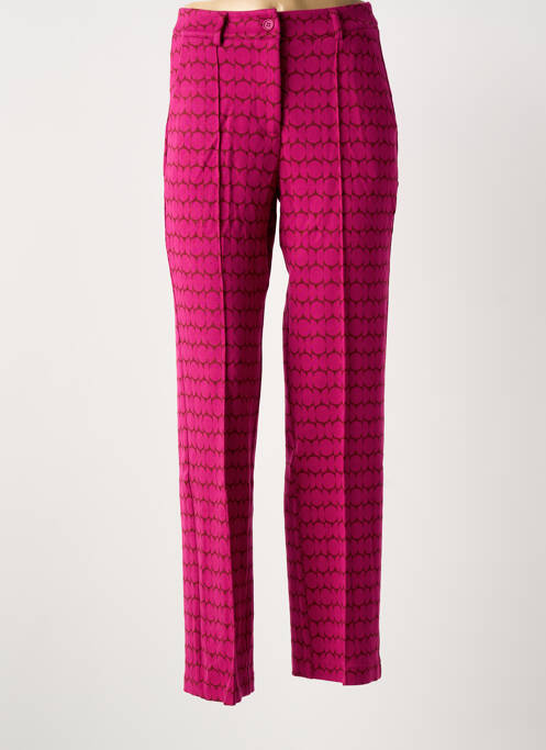Pantalon droit stretch rose ZILCH femme