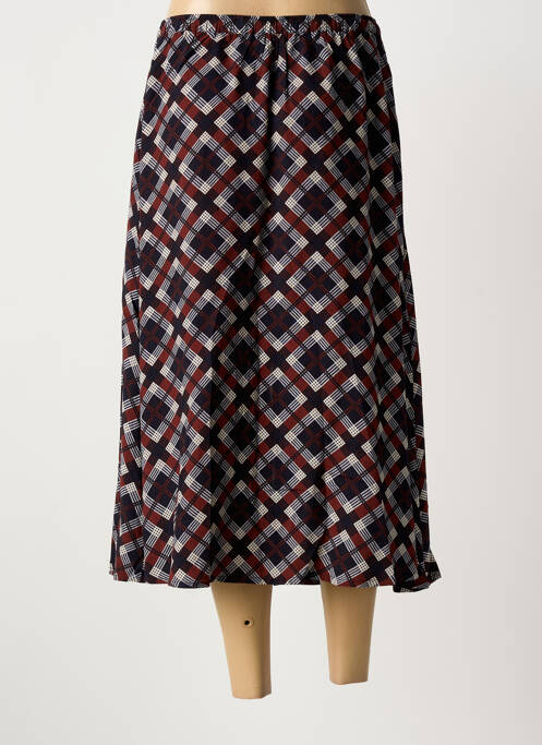 Jupe mi-longue taille normale marron NICE THINGS femme