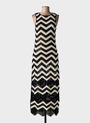 Robe longue sans manche sans manche noir ESQUALO femme