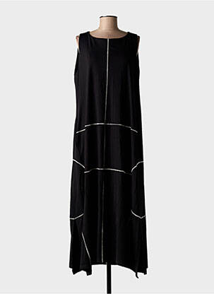 Robe longue sans manche sans manche noir OZAI N KU femme