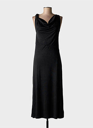 Robe mi-longue manches courtes manches courtes noir NICE THINGS femme
