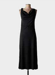 Robe mi-longue manches courtes manches courtes noir NICE THINGS femme