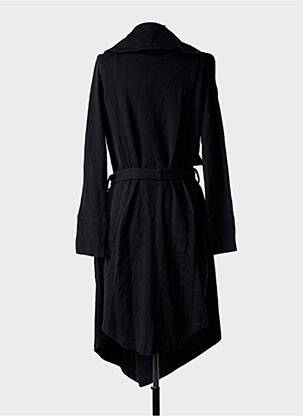 Manteau long coupe cintrée sans capuche noir URBAN BY ALEMBIKA femme