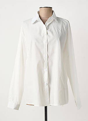 Chemisier coupe droite manches longues blanc LAMIAR femme