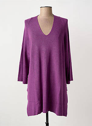 Pull tunique stretch manches 3/4 violet MASAI femme