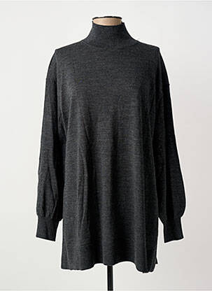 Pull col roulé tissage chiné manches longues gris MASAI femme