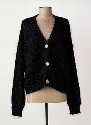Gilet manches longues maille maille poilu noir ESQUALO femme