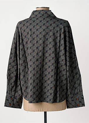 Chemisier imprimé fleurs manches longues gris ZILCH femme