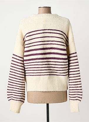 Pull stretch manches longues violet LAMIAR femme