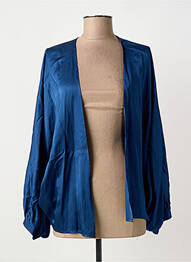 Veste chic col v bleu MÊME ROAD femme