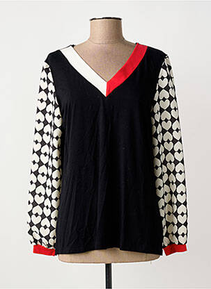 T-shirt manches longues manches longues noir AN II VITO femme