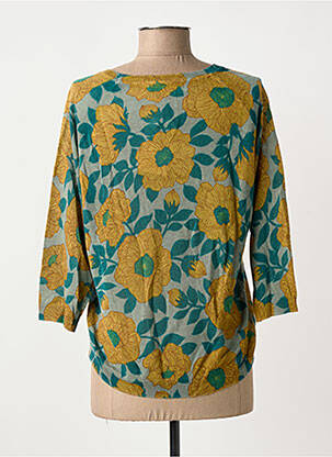 Pull coupe cintrée manches 3/4 vert NICE THINGS femme