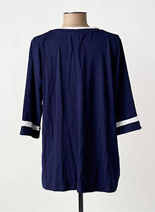 T-shirt col v manches courtes bleu SOPHIA femme