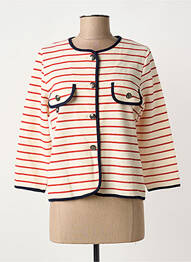 Veste chic col v rouge ALEXANDER & JACOB femme