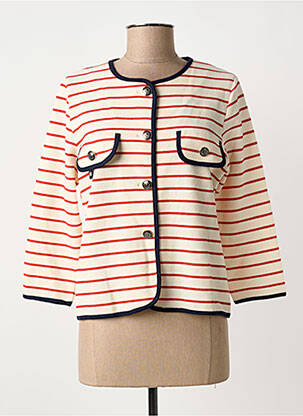 Veste chic col v rouge ALEXANDER & JACOB femme
