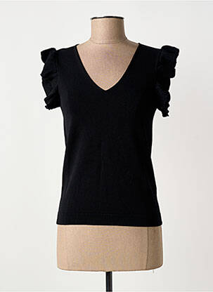 Top stretch manches courtes noir ESQUALO femme