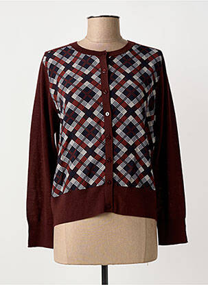 Gilet manches longues marron NICE THINGS femme