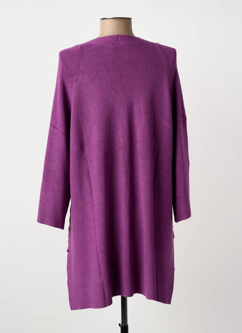 Pull tunique manches 3/4 manches 3/4 violet MASAI femme