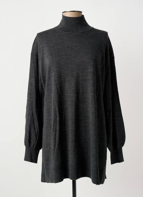 Pull col roulé tissage chiné manches longues gris MASAI femme