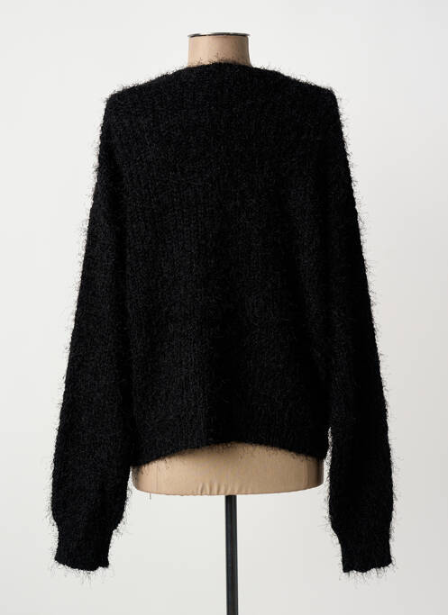 Gilet manches longues maille maille poilu noir ESQUALO femme