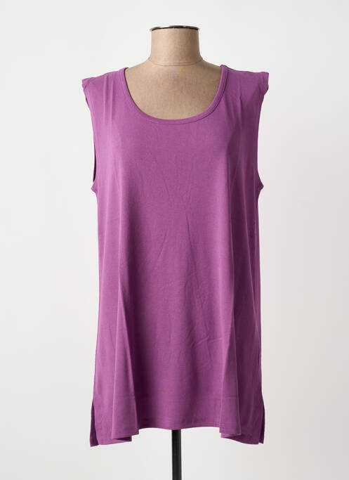 Débardeur coupe droite sans manche violet MASAI femme