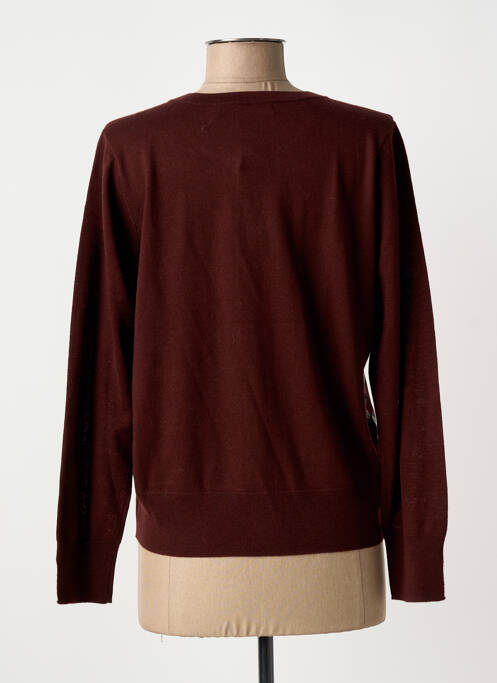 Gilet manches longues resserrée sur le bas marron NICE THINGS femme