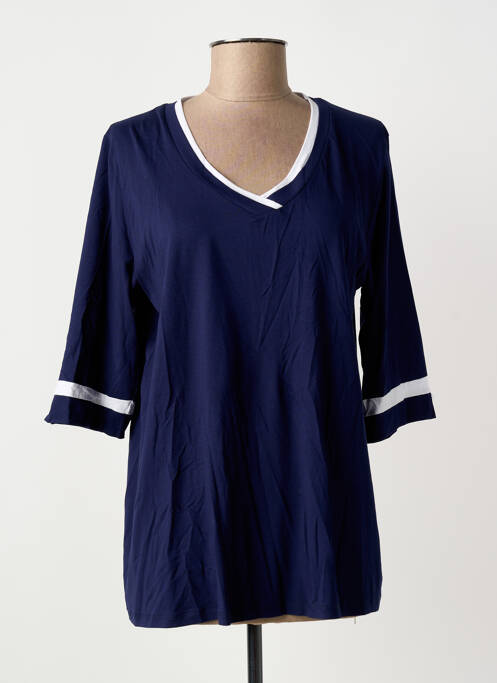 T-shirt manches mi-longues manches courtes bleu SOPHIA femme