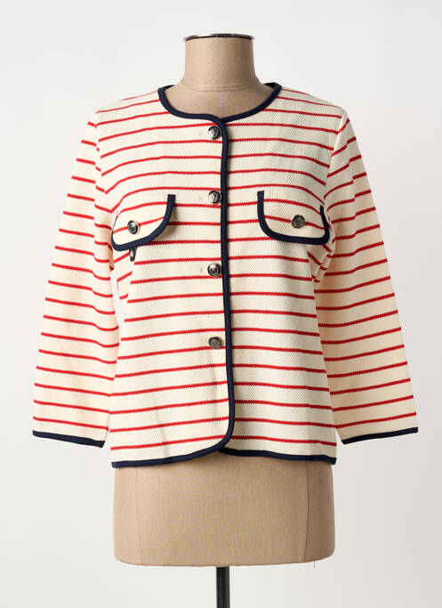 Veste chic col v rouge ALEXANDER & JACOB femme