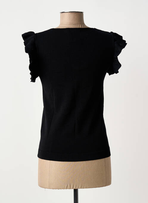 Top tissage jersey manches courtes noir ESQUALO femme