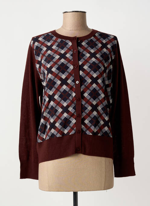 Gilet manches longues marron NICE THINGS femme