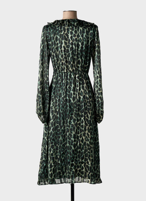 Robe mi-longue vert TRAFFIC PEOPLE femme