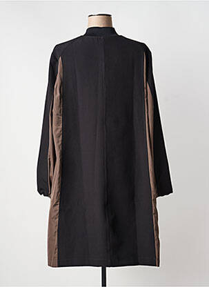 Robe mi-longue manches longues manches longues noir MAT. femme