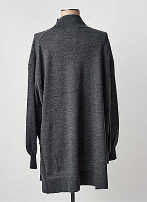 Pull tunique tissage chiné manches longues gris MASAI femme