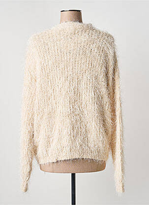Gilet manches longues maille maille poilu beige ESQUALO femme
