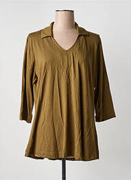 T-shirt col v manches 3/4 vert MASAI femme