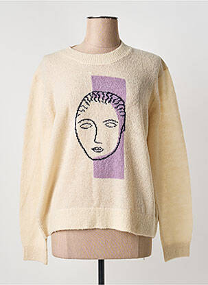 Pull stretch manches longues beige NICE THINGS femme