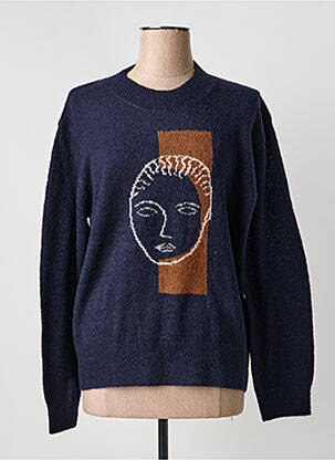 Pull stretch manches longues bleu NICE THINGS femme