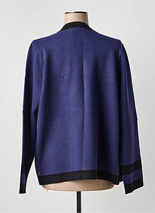 Gilet manches longues col rond bleu YEST femme