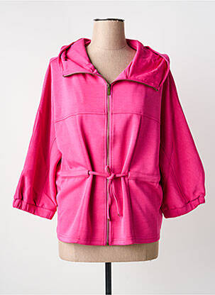 Veste casual col rond rose YEST femme