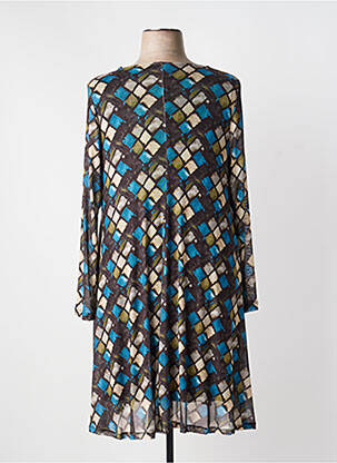 Robe mi-longue coupe fluide manches longues noir AN II VITO femme