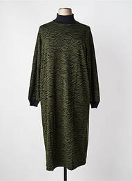 Robe pull stretch manches longues vert YESTA femme