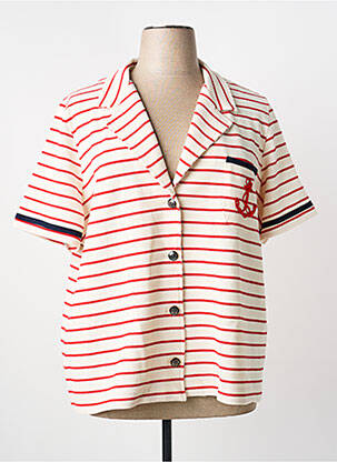 Chemisier manches courtes manches courtes rouge ALEXANDER & JACOB femme