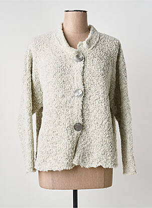 Gilet manches longues coupe cintrée beige GRIZAS femme