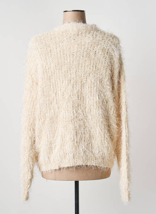 Gilet manches longues maille maille poilu beige ESQUALO femme