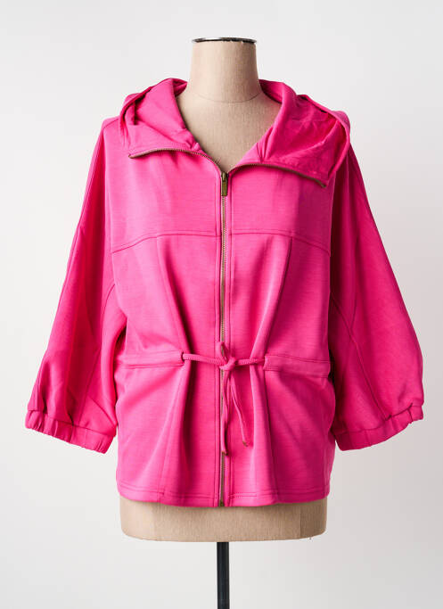 Veste casual col rond rose YEST femme