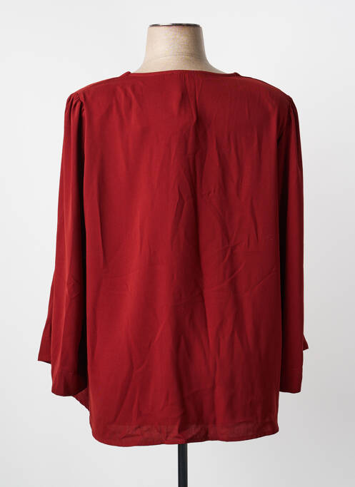 Blouse manches 3/4 manches 3/4 rouge MAT. femme