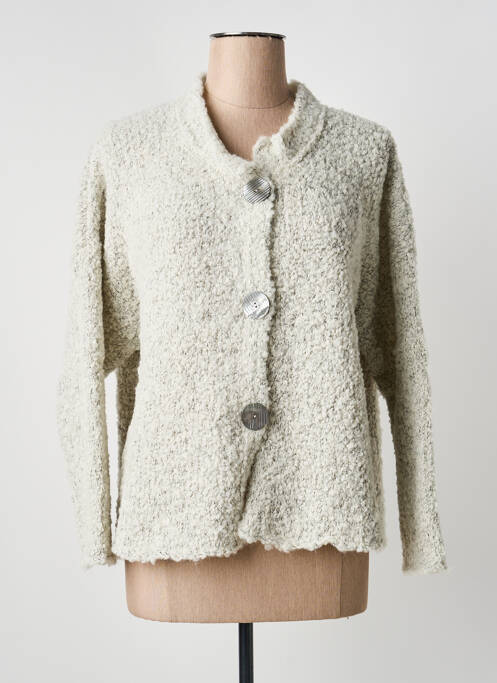 Gilet manches longues coupe cintrée beige GRIZAS femme